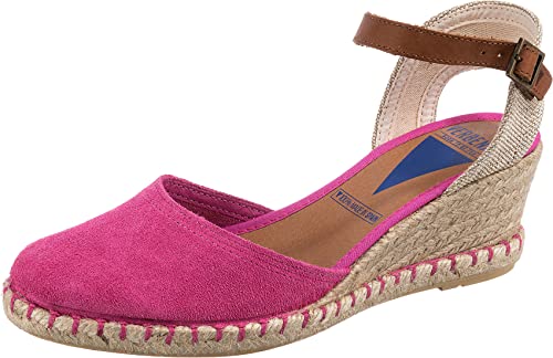 VERBENAS Damen 060154-0001 Pinkfarbene Leder/Textil Sandalette Größe 41 EU Mehrfarbig (digital) von VERBENAS