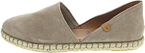 VERBENAS Graue Carmen-Espadrilles aus Leder von VERBENAS