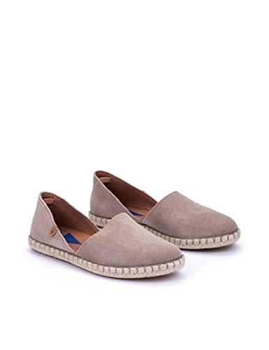 VERBENAS Damen Espadrilles Schuhe Carmen Espadrille Veloursleder Slipper Freizeit Elegant Slip-Ons Uni von VERBENAS