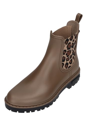 VERBENAS Damen Gummistiefel GAUDI MATE ANIMAL ash leopard, Größe:42 EU von VERBENAS