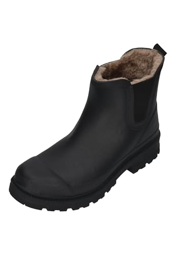 VERBENAS Damen Gummistiefel - LUA MATE COMBI FUR - black, Größe:37 EU von VERBENAS