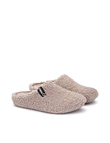VERBENAS Hausschuhe York Nairobi Beige - Größe: 39 von VERBENAS