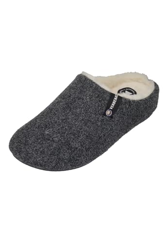 VERBENAS Damen Hausschuhe - YORK PICOS PET - antracita, Größe:40 EU von VERBENAS