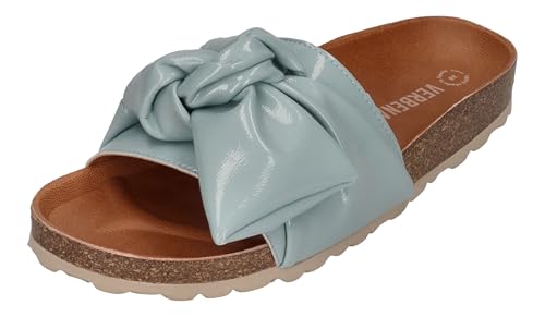 VERBENAS Damen Pantoletten - ROXY lak - aqua, Größe:42 EU von VERBENAS