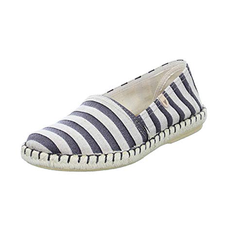 Verbenas Damen Slipper ALBA Zenit sommerliche Leinenschuhe Espadrilles aus Spanien mit Bast Sohle Schwarz (Negro) Größe 37 EU von VERBENAS