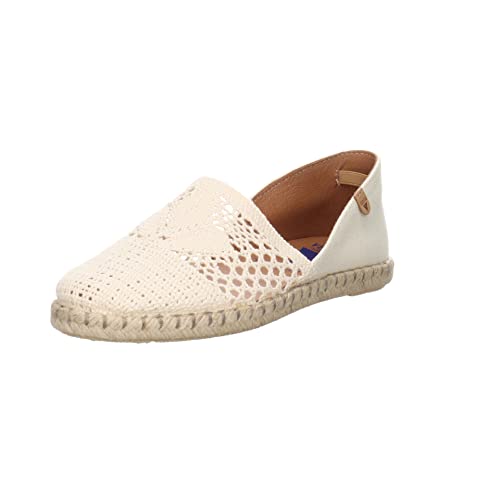 VERBENAS Damen Slipper Schuhe Carmen Espadrille Textil Freizeit Elegant Slip-Ons Uni Espadrille Damen schwarz von VERBENAS