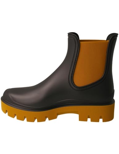 VERBENAS Rain Boots Mae Mate Negro-ocre - Größe: 39 von VERBENAS