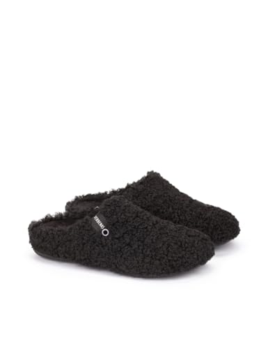 VERBENAS Hausschuhe York Curly Negro - Größe: 39 von VERBENAS