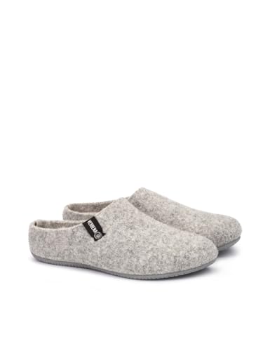 VERBENAS Hausschuhe York Fieltro Gris - Größe: 39 von VERBENAS