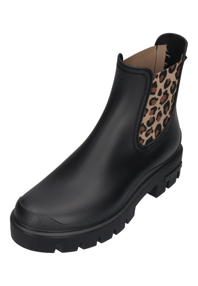 VERBENAS MAE MATE ANIMAL Gummistiefel Negro Leopard von VERBENAS
