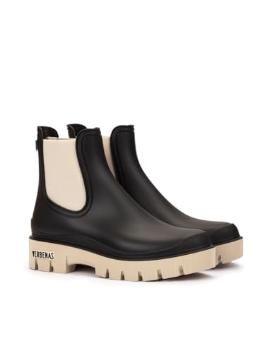 VERBENAS Rain Boots Mae Mate Negro-Crudo - Größe: 38 von VERBENAS