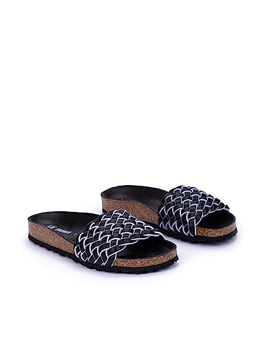 VERBENAS Sandalen Raga Trenza Bicolor Negro/Blanco - Größe: 37 von VERBENAS