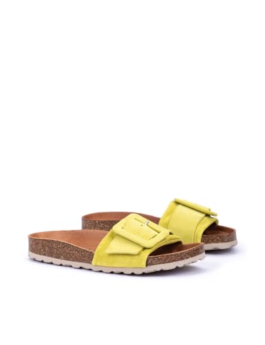 VERBENAS Sandalen Reiko Velour Citrone - Größe: 41 von VERBENAS