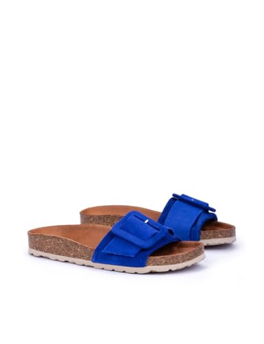 VERBENAS Sandalen Reiko Velour Royal Blue - Größe: 38 von VERBENAS