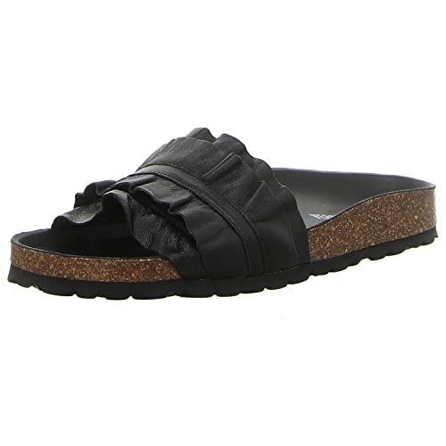 VERBENAS Sandalen Rocío Ecobrush Volante Negro - Größe: 37 von VERBENAS