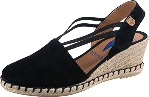 VERBENAS Wedges Maika Serraje Negro - Größe: 37 von VERBENAS