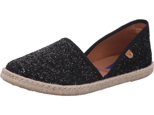 VERBENAS Espadrilles Carmen Glitter Negro - Größe: 36 von VERBENAS