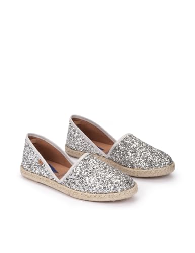 VERBENAS Espadrilles Carmen Glitter Plata - Größe: 38 von VERBENAS