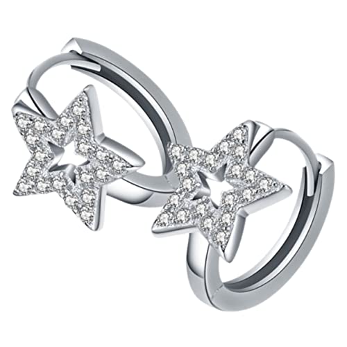 VERDANVERSE 1 Paar Hollow Star Hoop Ohrringe Silber Stilvolle Stern Ohrringe für Damen Elegant und Langlebig für Besondere Anlässe Glänzende Farben und Einzigartiges Design VERDANVERSE 1 Paar Hollow Star Hoop Ohrringe Silber Stilvolle Stern Ohrringe für Damen Elegant und Langlebig für Besondere Anlässe Glänzende Farben und Einzigartiges Design von VERDANVERSE