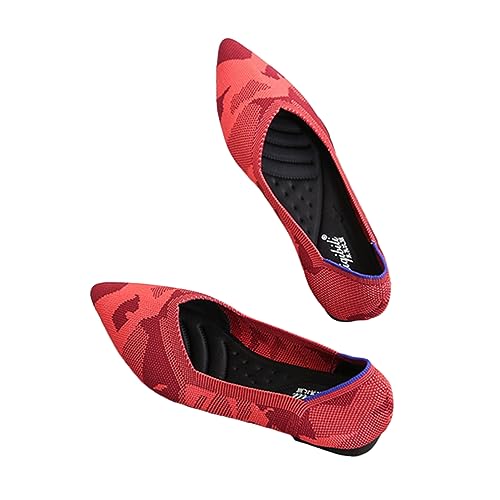 VERDANVERSE 1 Paar Spitz Zulaufende Flache Schuhe für Damen Designs rutschfeste Sohle Bequemer Flachsohlen Schuh für Eleganten Auftritt und Alltag von VERDANVERSE