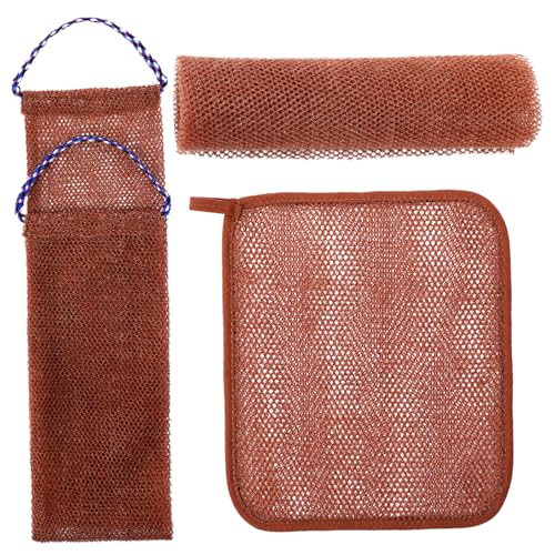 VERDANVERSE 1 Satz Badetuch Haut Netz Gesichts- Rückwaschwäscher Peeling Handtücher Luffa Zurückwaschen Schrubben Seifenreiniger Für Den Rücken Peeling-rückenwäscher Lang Körper Brown Nylon von VERDANVERSE