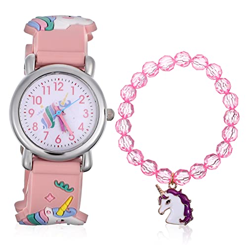 VERDANVERSE 1 Satz Kinderuhr und Armband für Mädchen Süße Einhorn Armbanduhr mit Charmantem Armband als Geburtstag oder Farbenfrohes Design mit Lesbaren Ziffern VERDANVERSE 1 Satz Kinderuhr und Armband für Mädchen Süße Einhorn Armbanduhr mit Charmantem Armband als Geburtstag oder Farbenfrohes Design mit Lesbaren Ziffern von VERDANVERSE