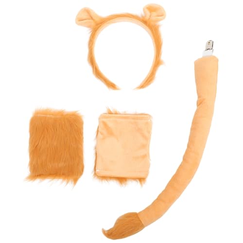 VERDANVERSE 1 Satz Löwenbekleidungszubehör Dschungel thematisiert behaart Ohren Stirnband Halloween Stirnbänder tierische stirnbänder Löwenkostümzubehör Tier-Cosplay-Ohr Plastik von VERDANVERSE