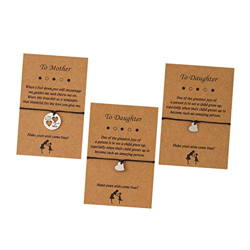 VERDANVERSE 1satz Herzförmiges Armband Mutter Und Tochter Verstellbare Handgefertigte Geflochtene Armbänder Für Besondere Anlässe von VERDANVERSE