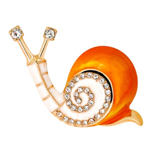 VERDANVERSE 1 Stück Kreative Schnecken Brosche Modisches Dekorationszubehör für Kleidung Taschen und Hüte Orange von VERDANVERSE