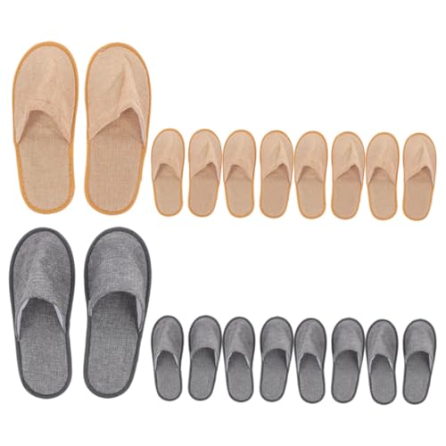 VERDANVERSE 10 Paare Faltbare Reise hausschuhe aus Hochwertigem Material Rutschfeste Sohle Leichte und Portable Gäste hausschuhe für Hotel Zuhause und Outdoor Unisex Praktisch und Komfortabel von VERDANVERSE
