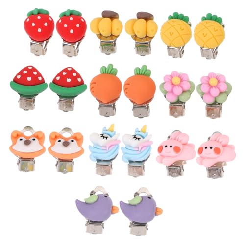 VERDANVERSE 10 Paare Ohrclips Blumen Design Leichte Schmerzfreie Clip Ohrringe für Mädchen Bunte Niedliche Ohrschmuck Sets Ohrlöcher Bequemes Tragen für Alltag und Festtage von VERDANVERSE