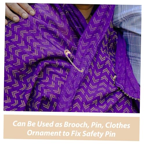 VERDANVERSE 10 Stück Broschennadeln mit Strasssteinen U Förmige Sicherheitsnadeln aus Langlebiger Zinklegierung Anstecknadeln als Kleider und Schalclip für Vielseitige Schmuckaccessoires von VERDANVERSE