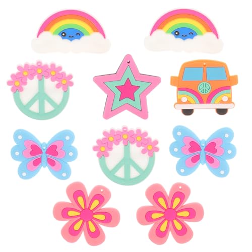 VERDANVERSE 10 Stück Teiliges Cartoon Kleine Dekorative Anstecknadeln für Kleidung Hippie stil Langlebig mit Pinverschluss Geeignet als Geschenk für Mädchen von VERDANVERSE