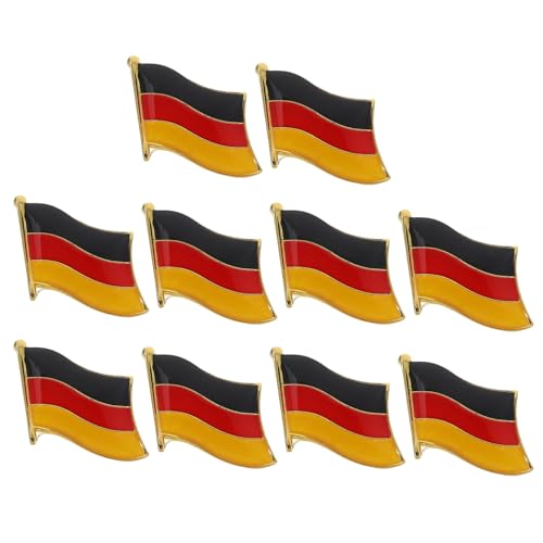 VERDANVERSE 10 Stück Teiliges Flaggen Anstecknadeln mit Sicherem Schmetterlingsverschluss Modische Patriotische Broschen für Kleidung Kragen Vielseitig für Jacken und Verschiedene Anlässe von VERDANVERSE