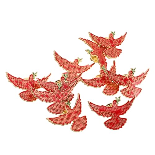 VERDANVERSE 10 Stück Teiliges Friedens Tauben Anstecknadeln aus Metall Stilvolle Broschen mit Olivenzweig für Kleidung Rucksäcke Schals Vielseitiges Accessoire für Damen und Herren Langlebig von VERDANVERSE