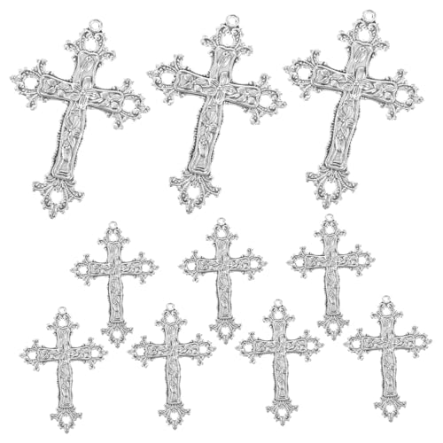 VERDANVERSE 10 Stück Teiliges Langes Kreuz Anhänger Legierung Langlebiger Schmuckanhänger für Diy Charms für Pulloverketten Armbänder Halsketten und Kreative Schmuckgestaltung von VERDANVERSE