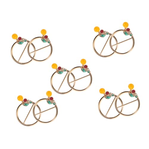 VERDANVERSE 10 Stück Teiliges Shirt Clips aus Zinklegierung Stilvolle Schalringe und Kleidungsschnallen Vielseitige Mode Accessoires für Damen Einfache Anwendung Langlebige Dekorative von VERDANVERSE