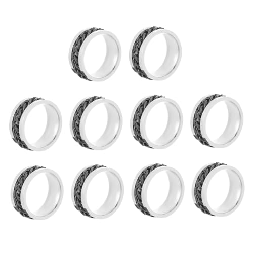 VERDANVERSE 10 Stück Teiliges Titanium Herrenring Flaschenöffner Edelstahl Langlebig Komfortabel Modisch Geeignet für Bierliebhaber und Alltag von VERDANVERSE