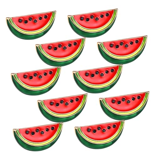 VERDANVERSE 10 Stück Teiliges Wassermelonen Broschen Kreative Anstecknadel Leichtem für Kleidung Taschen und Hüte Modisches Accessoire für Frauen von VERDANVERSE