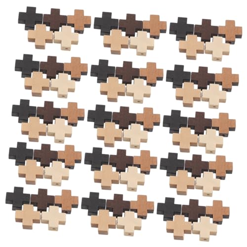 VERDANVERSE 100Stücke Holzkreuz Anhänger Antikes Design Religiöse Charms für DIY Schmuckherstellung Armbänder für Kreative Bastelprojekte Spirituellen von VERDANVERSE