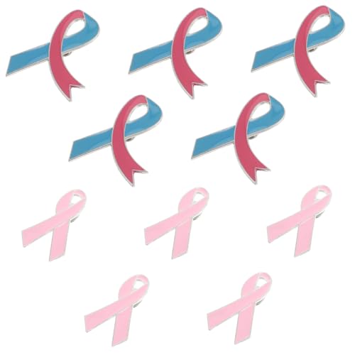 VERDANVERSE 10stücke Ribbon Aufklärungsbroschen Aus Zinklegierung Für Hüte Rucksäcke Und Kleidung Als Wohltätigkeitsschmuck Bei Veranstaltungen Zum Spendensammeln von VERDANVERSE