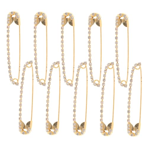 VERDANVERSE 10stücke Strassbrosche Aus Zinklegierung Mit Strasssteinen Kleine Sicherheitsnadeln Als Mantelnadel Oder Brosche Glitzernde Sicherheitsnadeln Zum Basteln Schmuck Für Pullover Schal von VERDANVERSE