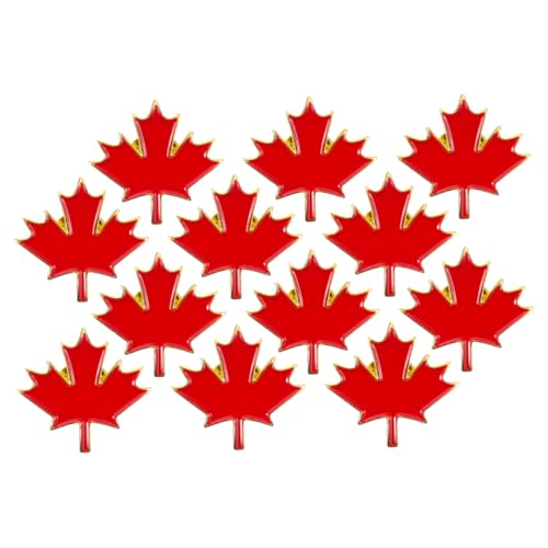 VERDANVERSE 12 Stück Ahornblatt Brosche Patriotische Anstecknadeln Kleidung Anstecknadel Flagge Emaille Anstecknadeln Ahornblatt Emaille Anstecknadeln Ahornblatt Anstecknadeln Länder von VERDANVERSE