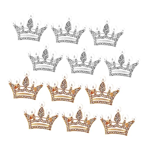 VERDANVERSE 12 Stück Damen Broschen Krone Zierpin Schmuck für Kleidung Hüte und Schals Krone mit Funkelnden Akzenten für und Besondere Anlässe von VERDANVERSE