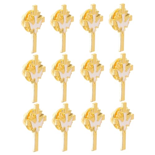 VERDANVERSE 12stücke Taubenkreuz-broschen Aus Emaille-legierung Für Damen Geeignet Für Brust Rucksack Kleidung Taschen Und Hüte Als Religiöses Und Inspirierendes Accessoire von VERDANVERSE