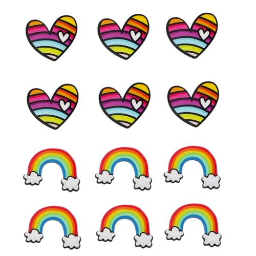 VERDANVERSE 12 Stück Teiliges Anstecknadeln mit Regenbogen Design Leichte Broschen für Kleidung Taschen Strickjacken und Schals Kleidungsschmuck Broschen für Damen und Herren von VERDANVERSE