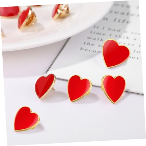 VERDANVERSE 12 Stück Teiliges Herz Broschen Robustem Zinklegierung Dekorative Anstecknadeln für Damen Stilvolle Schmuckpins für Kleidung zur Freiwilligen Erkennung bei Events und Valentinstag von VERDANVERSE
