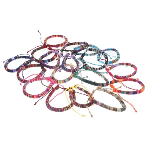 VERDANVERSE 18 Stück Boho Armbänder Set Teilig Verstellbare Handgewebte Freundschaftsarmbänder in Bunten Farben Ethnischer Stil Strand Schmuck für Frauen und Jugendliche Vielseitig und von VERDANVERSE