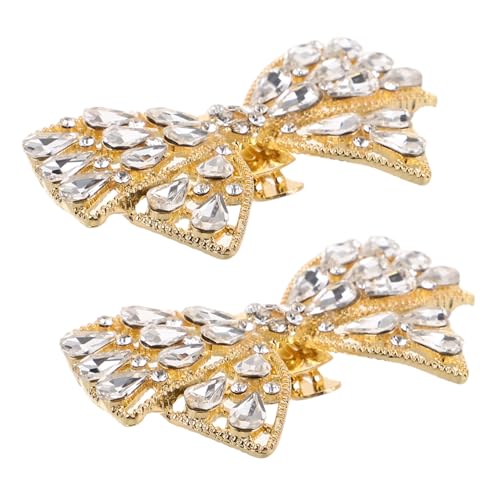 VERDANVERSE 1Paar Abnehmbare Schuhclips mit Schleife und Strasssteinen Schuhschmuck Accessoires für Damen Dekoration für Pumps und Hochzeitskleidung Vielseitig von VERDANVERSE
