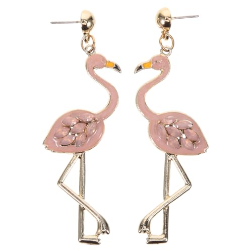 VERDANVERSE 1Paar Baumelnde Flamingo Ohrringe Hypoallergene Ohrstecker Für Farblich Zufällige Damen Ohrringe Als Ohrschmuck Dekorationen von VERDANVERSE